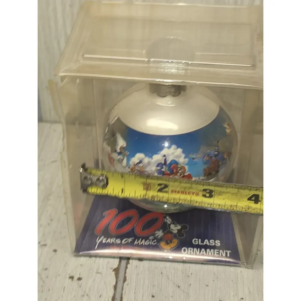 Vtg 100 Years of Magic Glass Ornament Christmas Walt Disney World Mickey Mouse